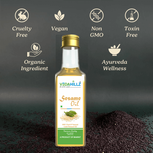 Vedahillz Cold Pressed Sesame Oil Sourced from Premium Natural Seeds